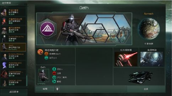 选择势力界面