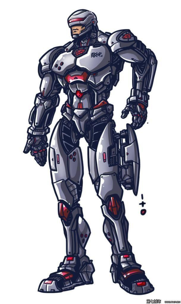 只露出嘴巴的赛博格