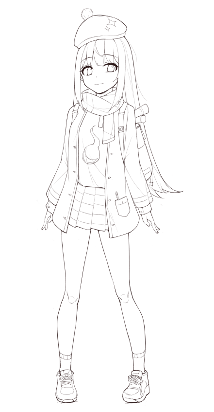 千筠的人设(未上色)