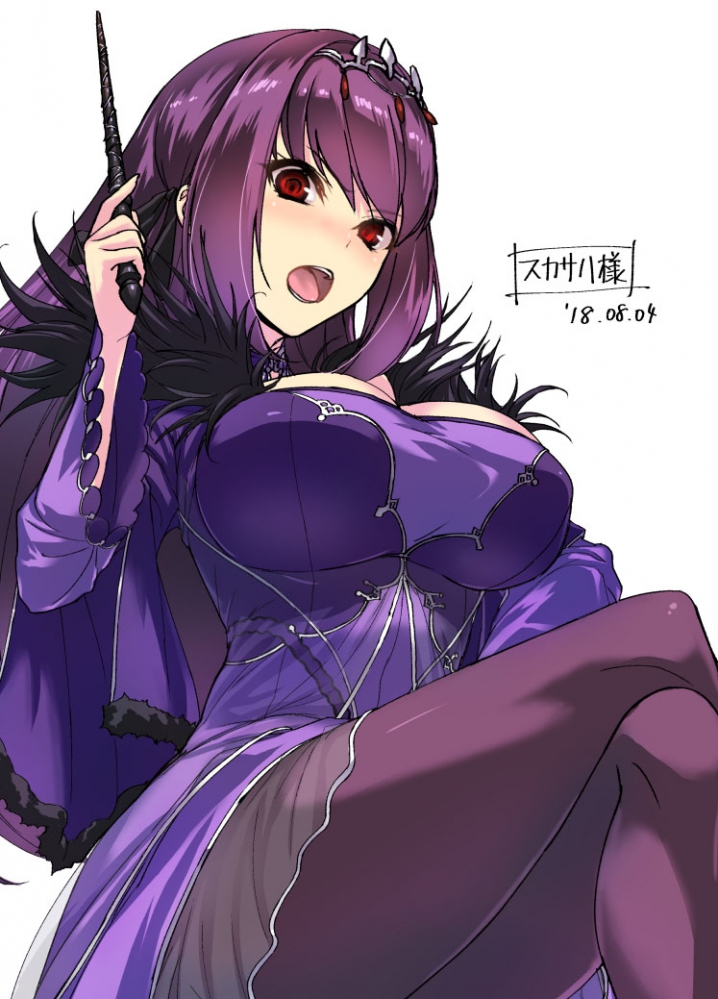 紫色美少女