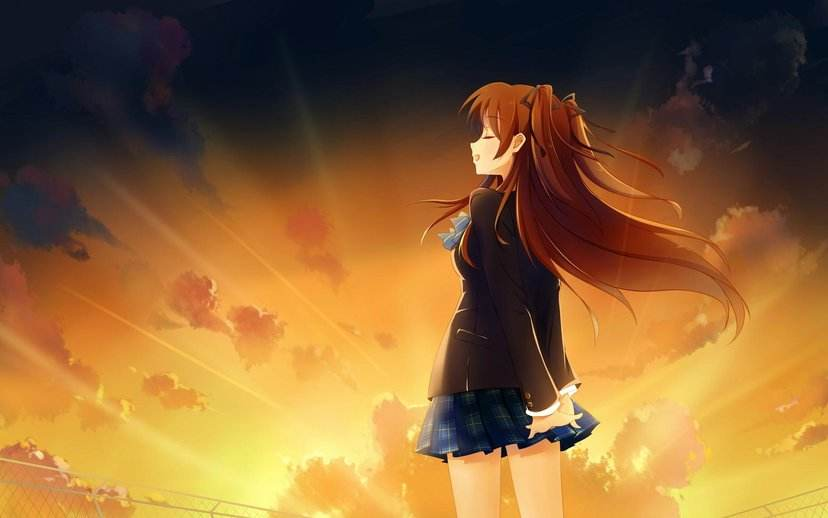 黄昏下歌唱的雪菜