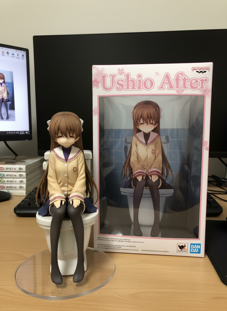 BE汐手办 在厕所哭