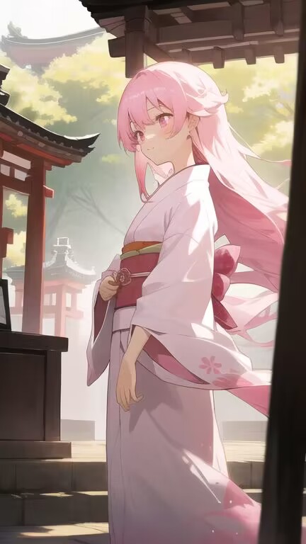 夜樱花火和服