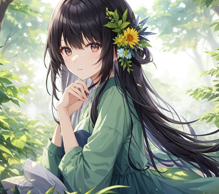青衣少女