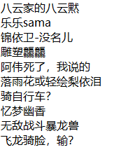 中奖名单