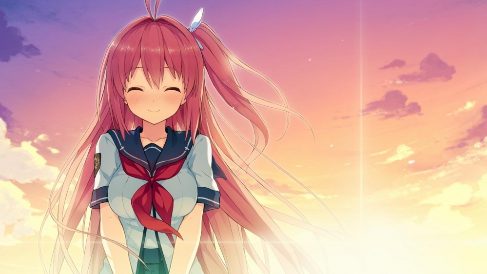 粉发少女