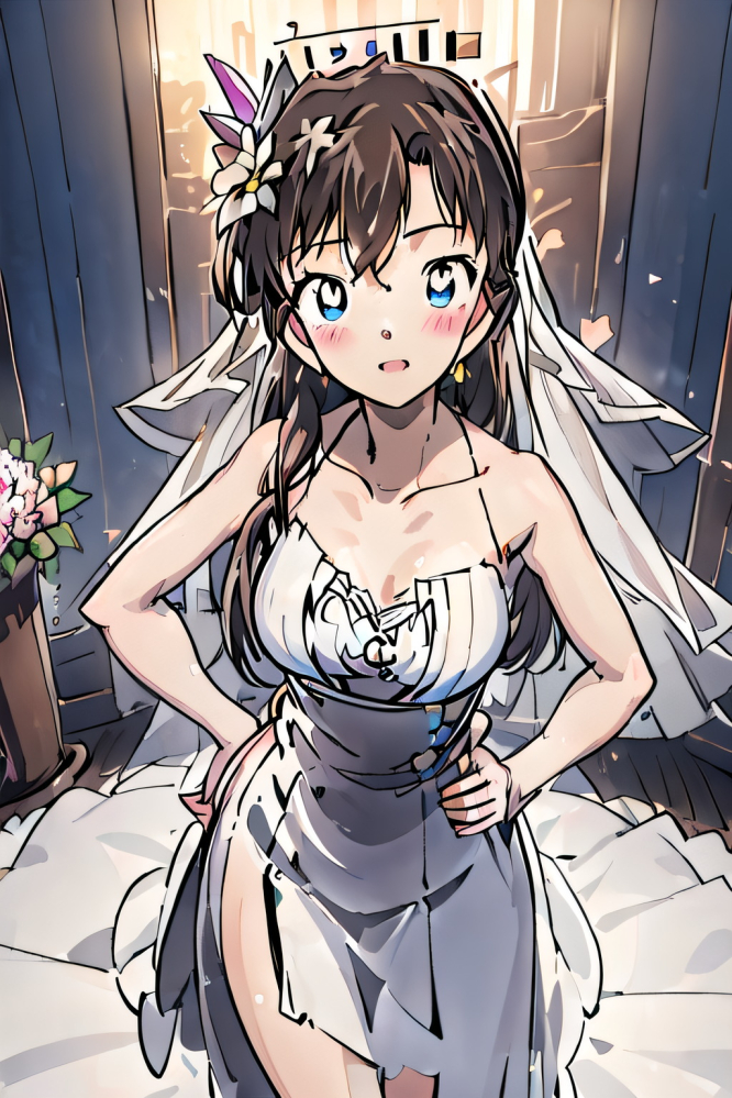 防护更多一点的婚纱