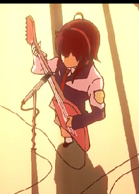 阿绫左手弹吉他