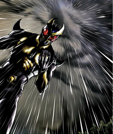 雨中的金色战士