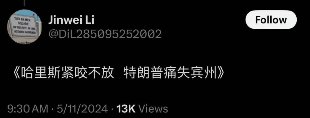 懂王大意失宾州