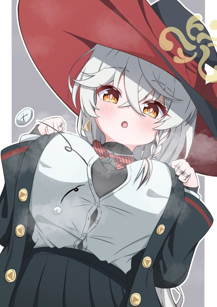 胸口的扣子坏了