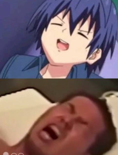闭 眼 张 口 男