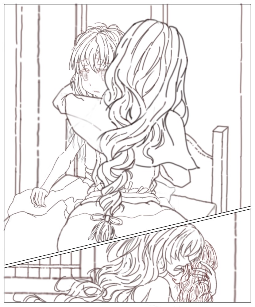 莉卡与米莉亚（线稿）