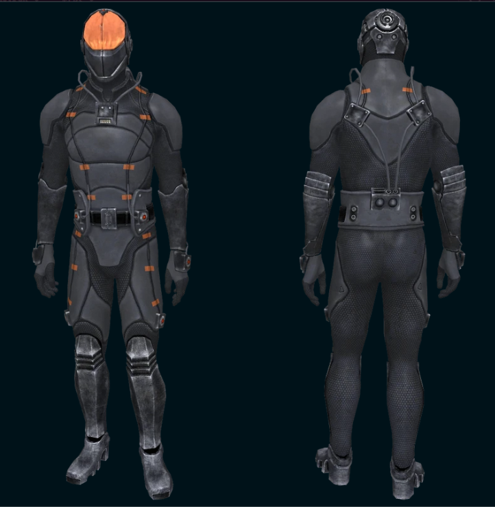 未知型号隐身装甲服