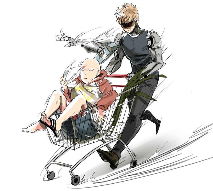 琦玉与杰诺斯在超市