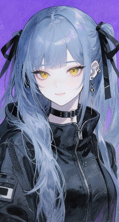 用黑衣服铆钉真是的