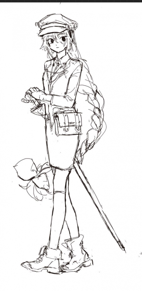 乔安娜（黑白线稿）