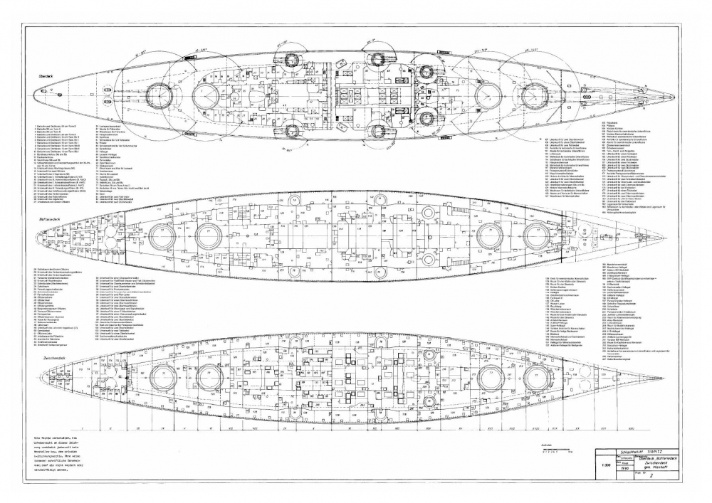 俾斯麦战列舰俯视图