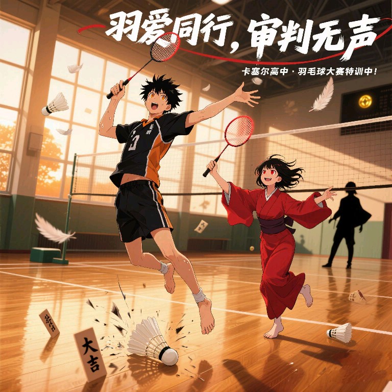 绘梨衣路明非打羽毛球