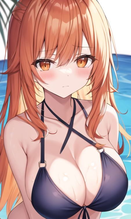 呜呜月城君泳衣坏掉惹