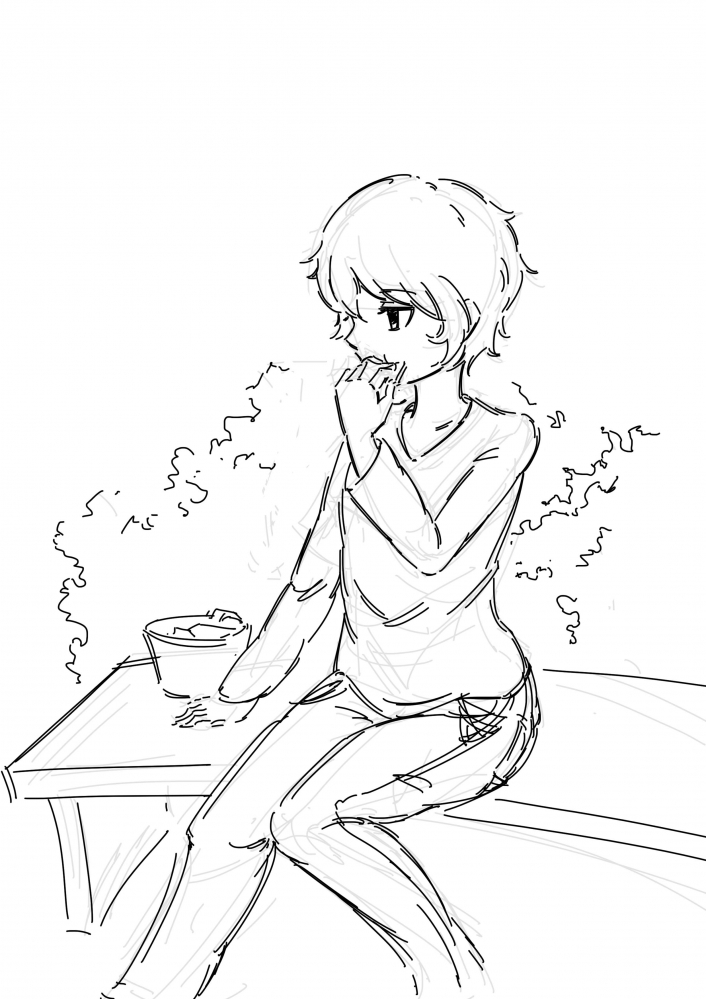 才发现忘记画书了