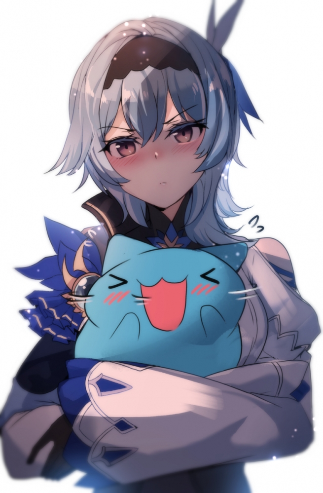 优菈，但是生气脸红