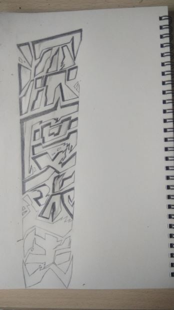 字体是自己画出来的