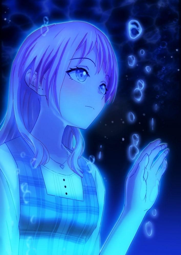 水底祈祷的少女