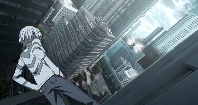 站在大厦外墙上的一方