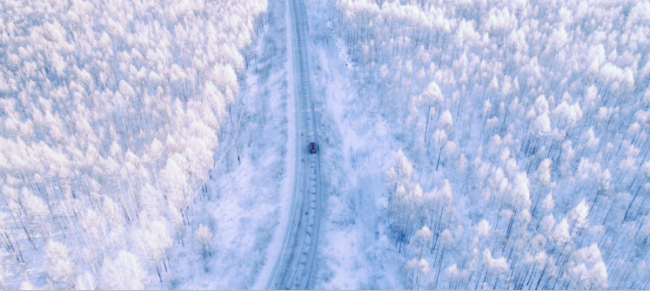 雪地里的车辙