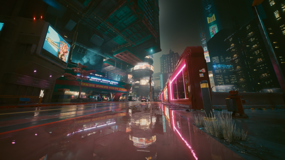 雨中的夜之城