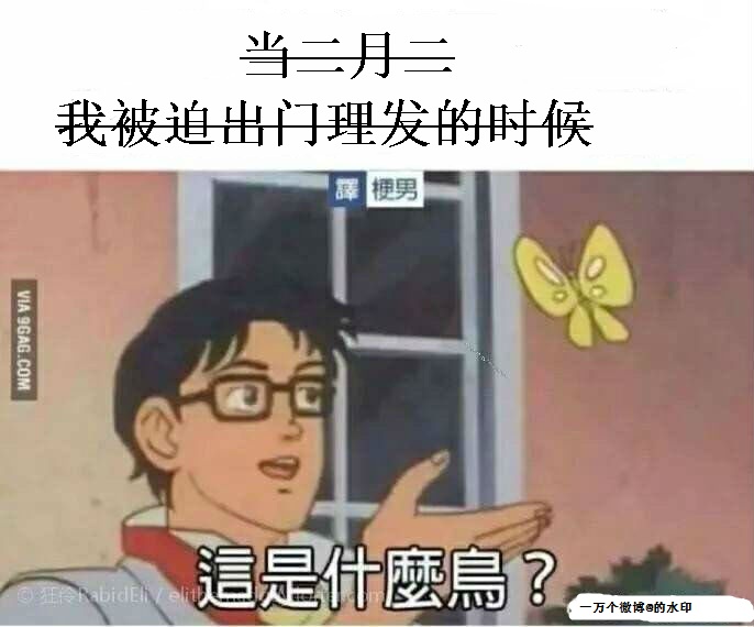 2月2出门理发时