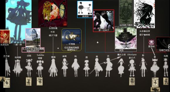 网上找的魔女剪影