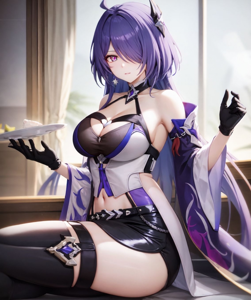 看起来她会做饭