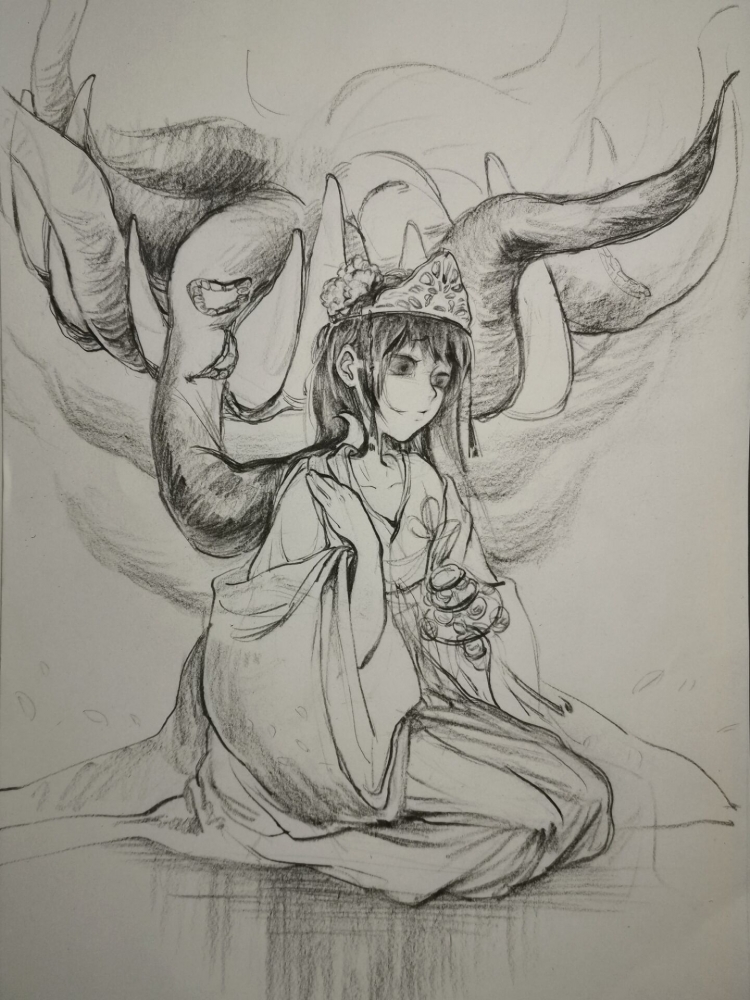 往来院未央新铅笔稿