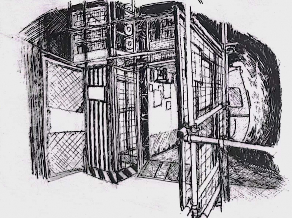 弱电井维护通道与电梯