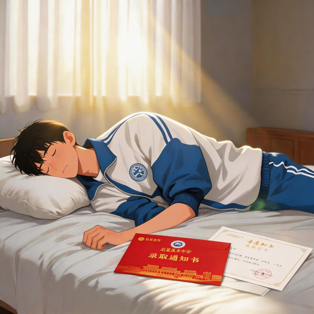 马小良躺在床上