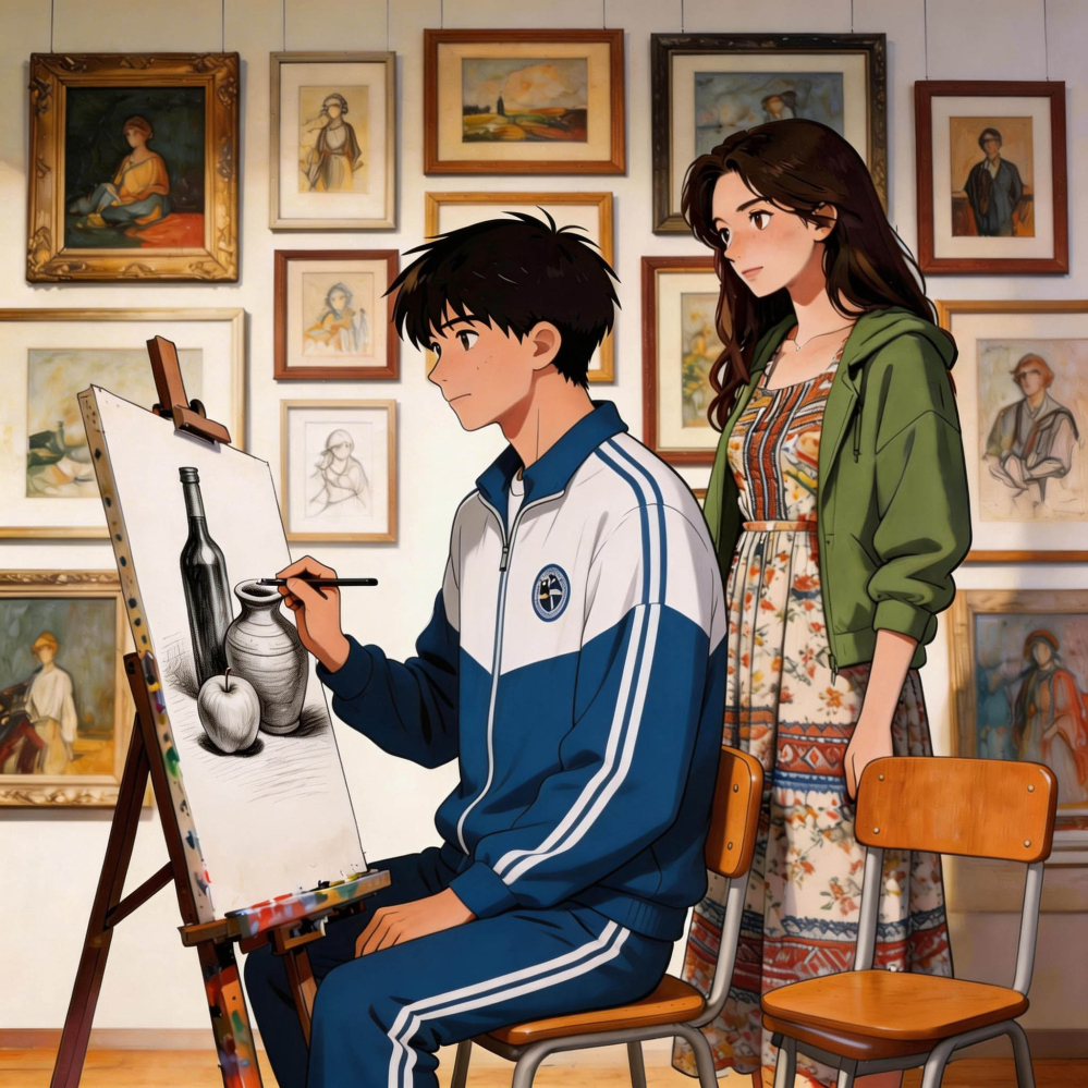 波西米亚长裙女孩打招