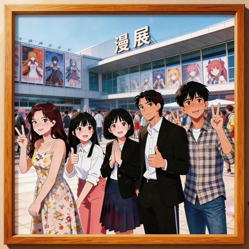 漫展结束后的合照