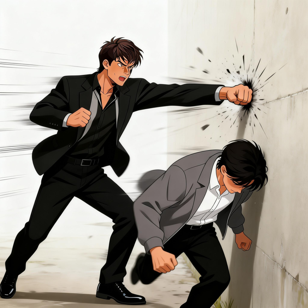 嘉铭躲避大锤的拳头