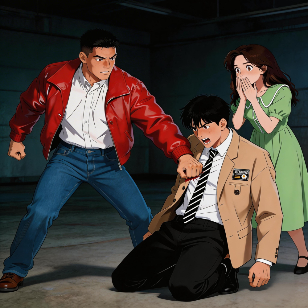 小良被大伟打中躯干