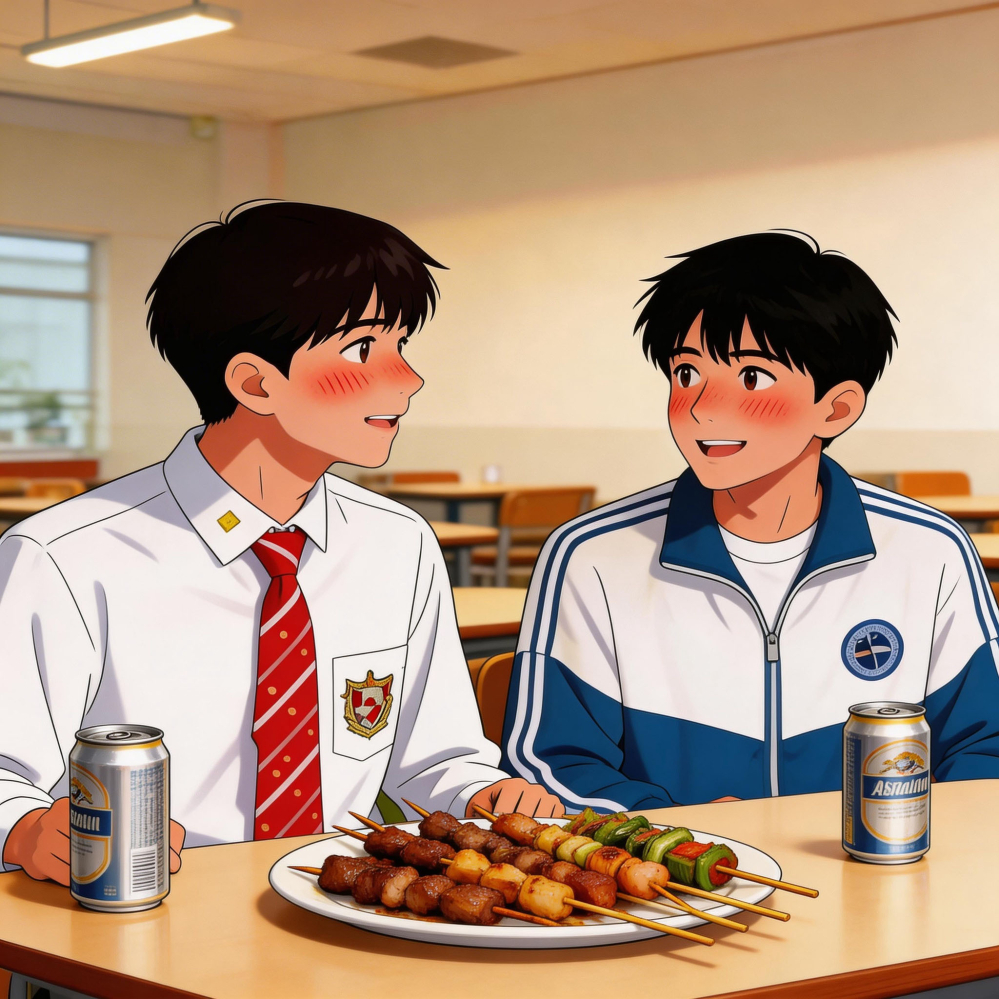 小良和杜痕对饮