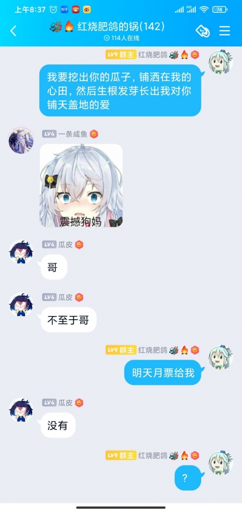 我对群友爱的忘我