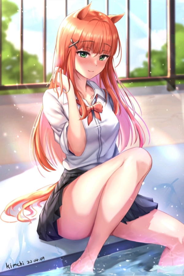 露出腿来的铃鹿