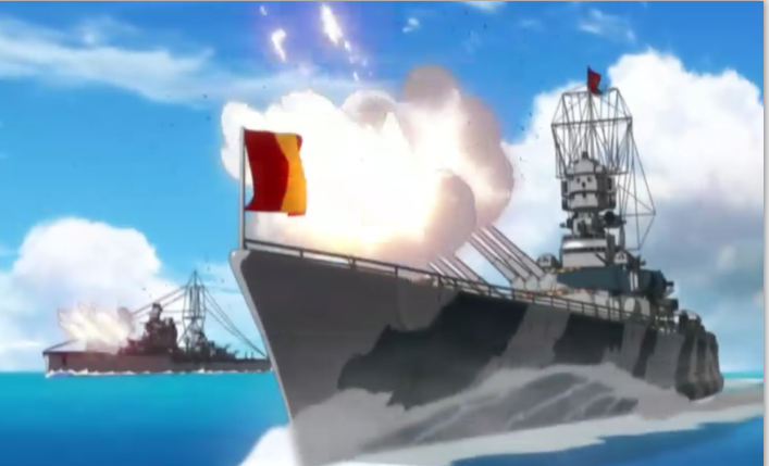 有连续镜头的全舰齐射