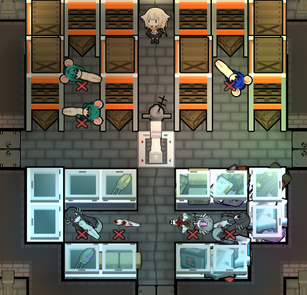 尸体存储室示意图