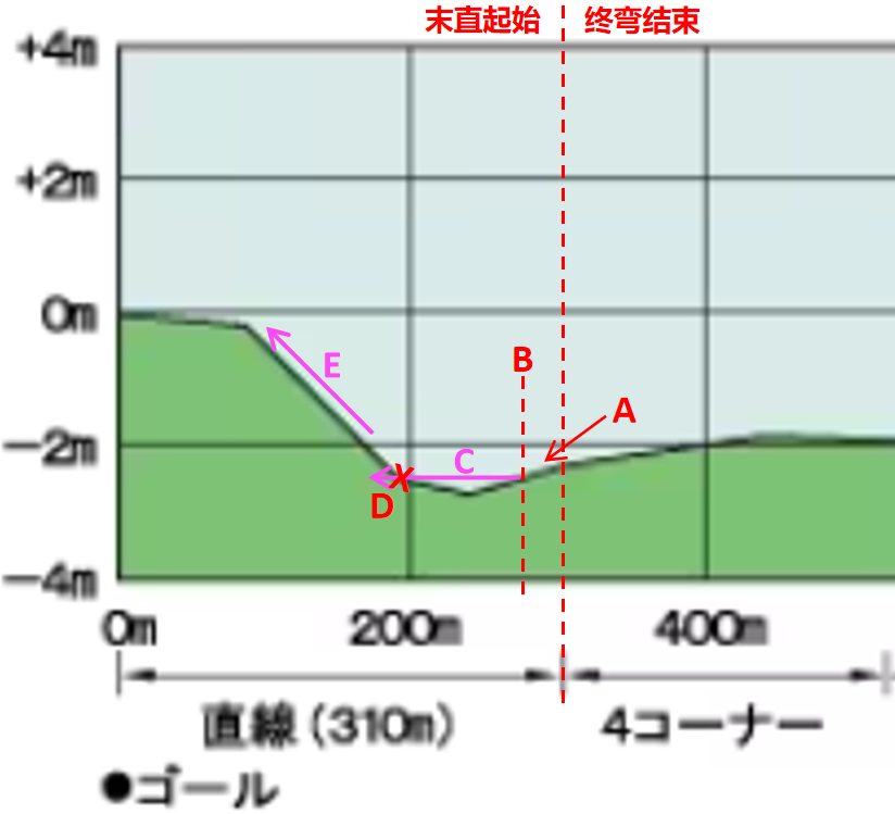 中山赛马场末直示意图