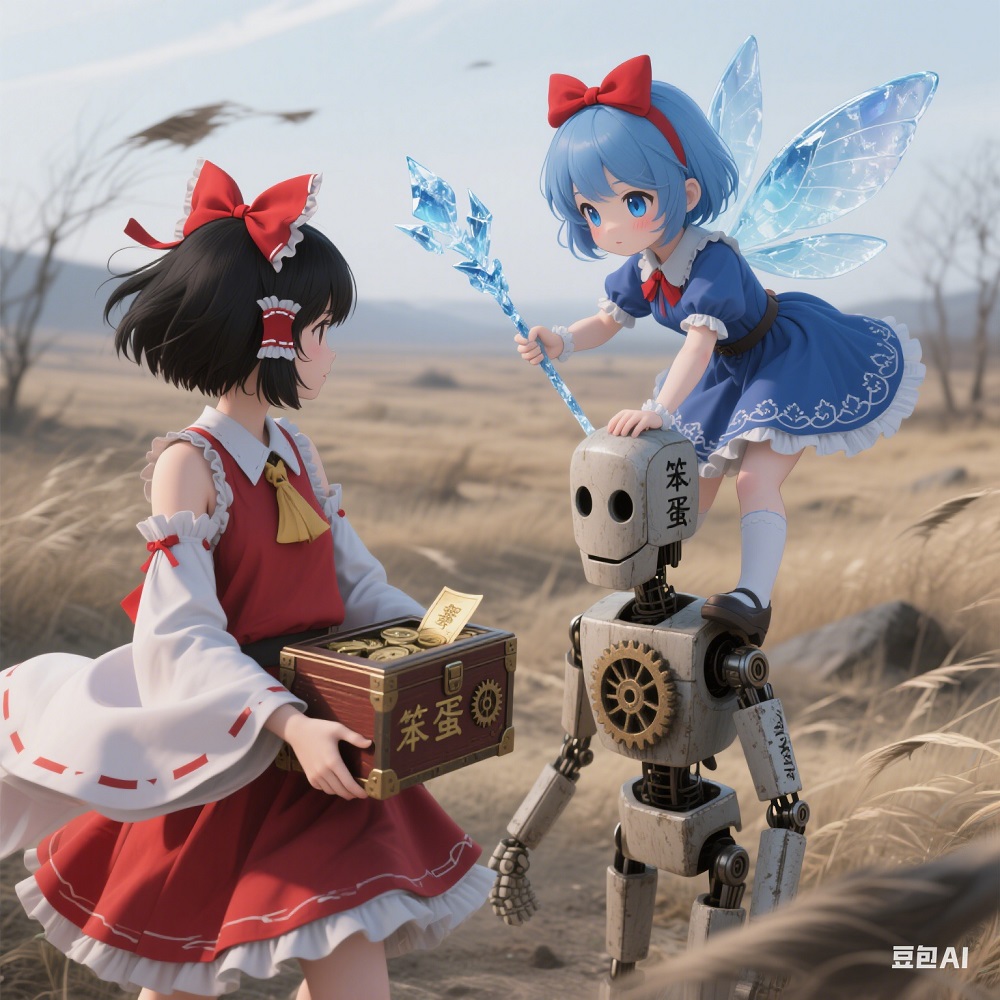 灵梦和琪露诺⑨
