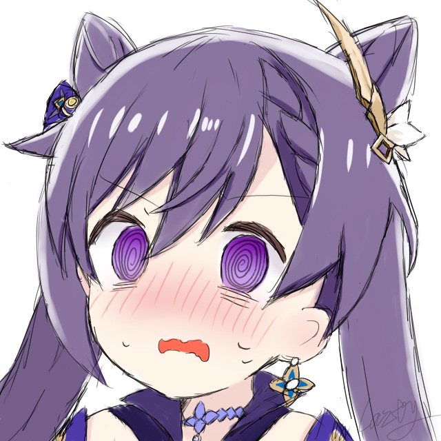 刻晴,你脸红啦~