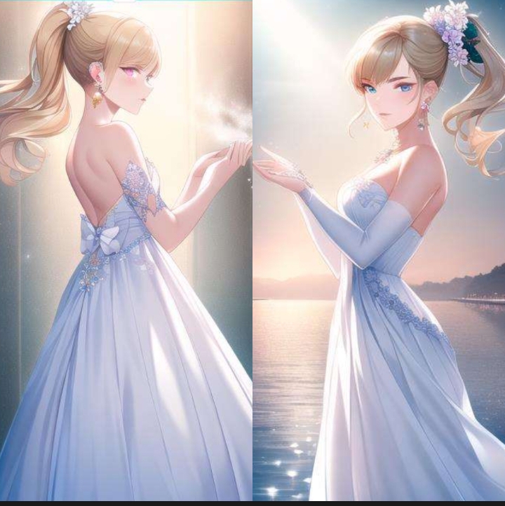 星野姐妹未来的婚纱装